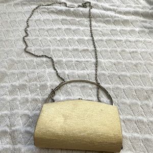 Champagne colored small evening bag